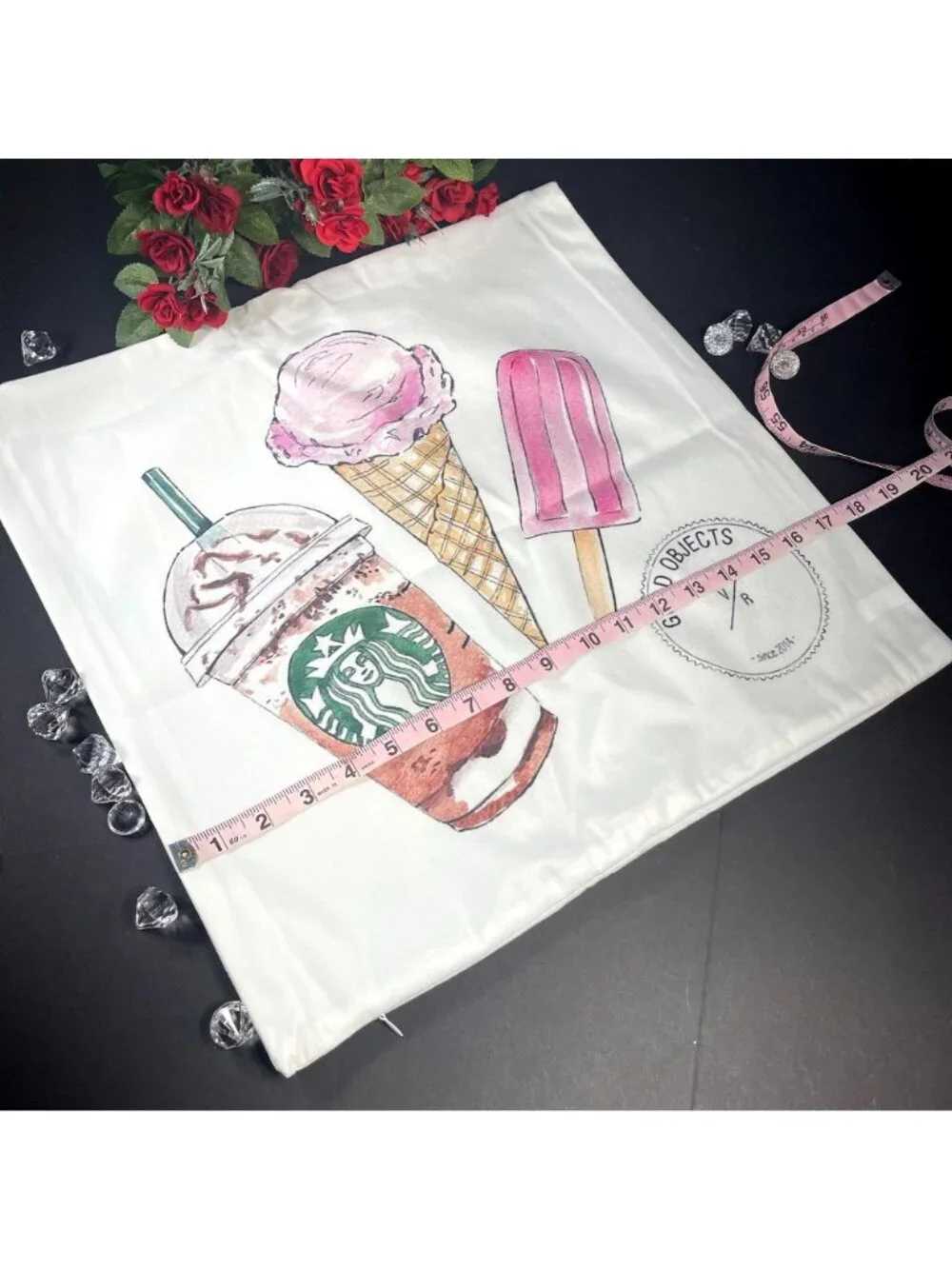 Ice Cream Throw Pillowcase Coffee Decor Sham Pillow Cushion Cover Popsicle